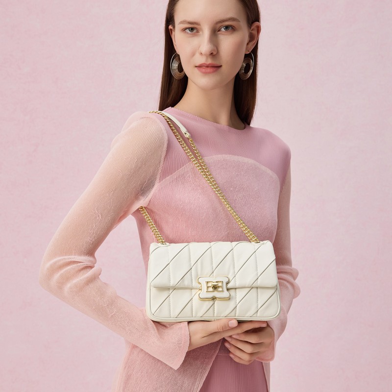 Women's chain bag rhombic leather one shoulder underarm bag